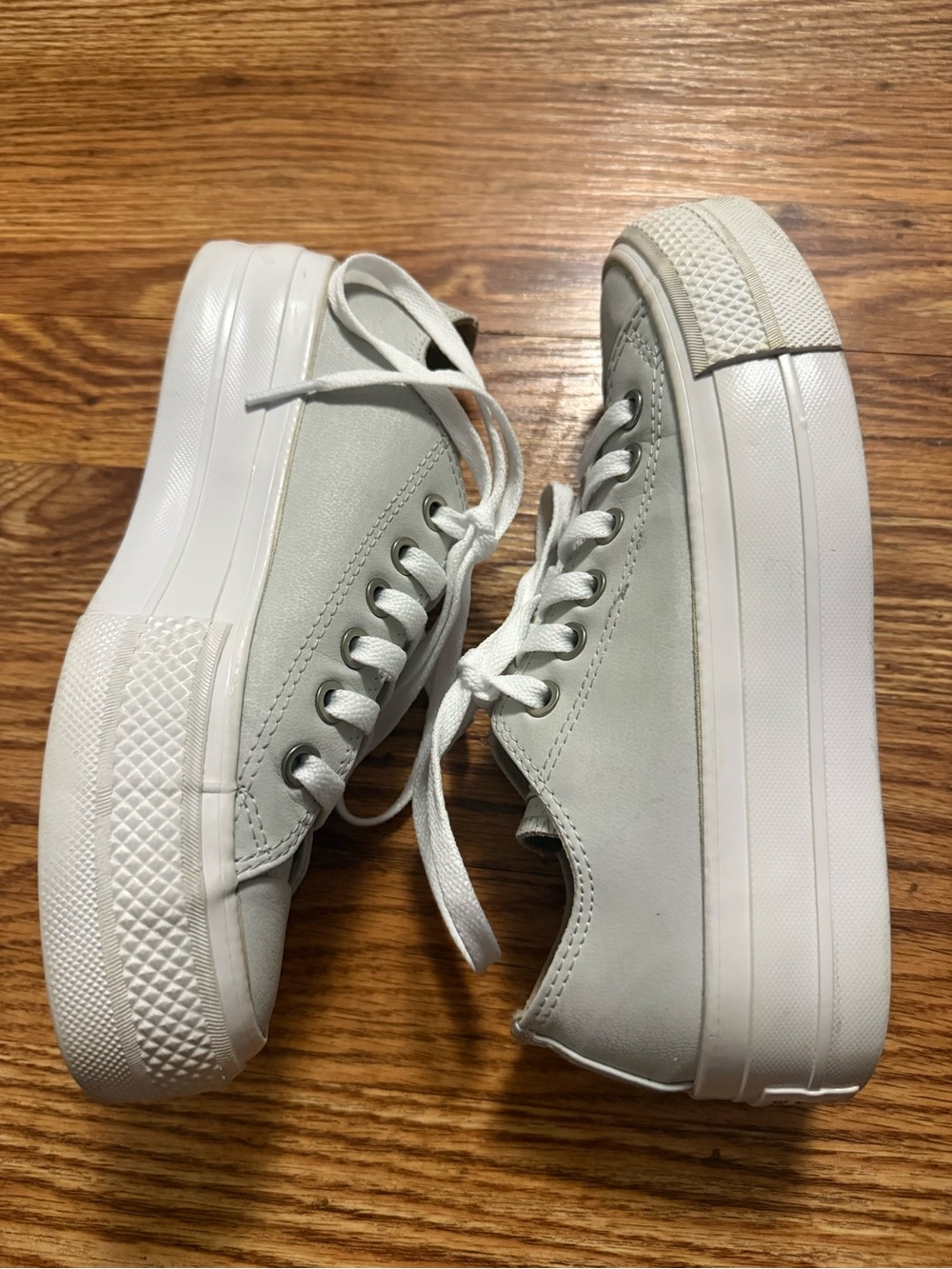 Chuck Taylor Converse All Star Lift Platform Shoes 569104C Photon Dust White 5.5 - Picture 2 of 11